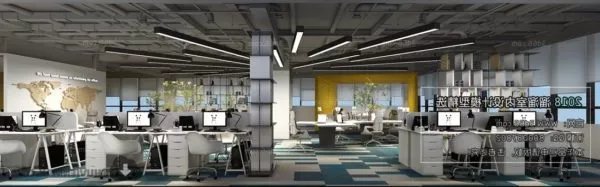 Company Work Space Interior Scene 3d model Company Work Space Interior Scene 3d model