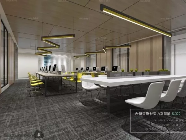 Minimalist Work Space Office Interior Scene 3d model Minimalist Work Space Office Interior Scene 3d model