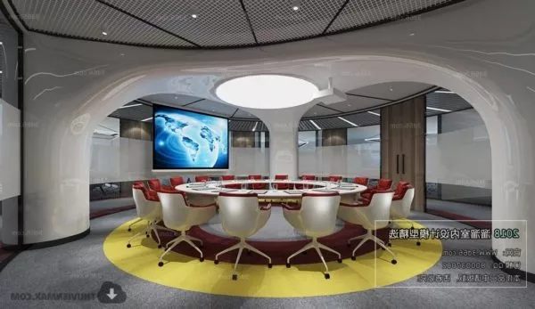 Sci-fi Round Conference Room Interior Scene 3d model Sci-fi Round Conference Room Interior Scene 3d model