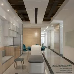 Small Shop Reception Interior Scene 3d model