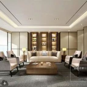 Office Living Room Interior Scene 3d model