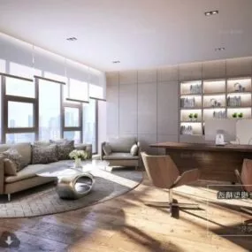Office Guess Room Interior Scene 3d model