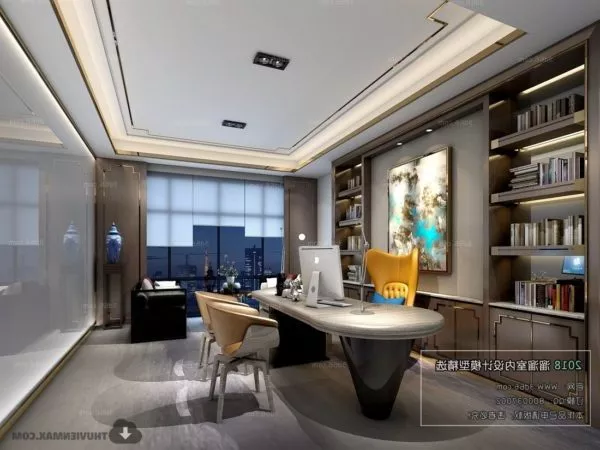 Workspace At Home Interior Scene 3d model Workspace At Home Interior Scene 3d model