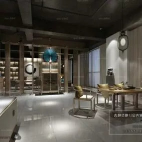 Apartment Living Room Space Interior Scene 3d model