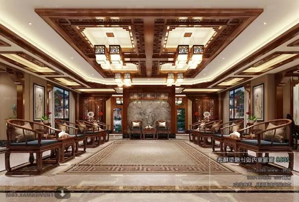 Chinese Furniture Meeting Room Interior Scene 3d model Chinese Furniture Meeting Room Interior Scene 3d model