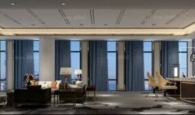 Company Modern Living Room Space Interior Scene 3d model