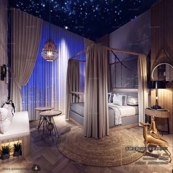 Poster Bed Bedroom Interior Scene 3d model Poster Bed Bedroom Interior Scene 3d model