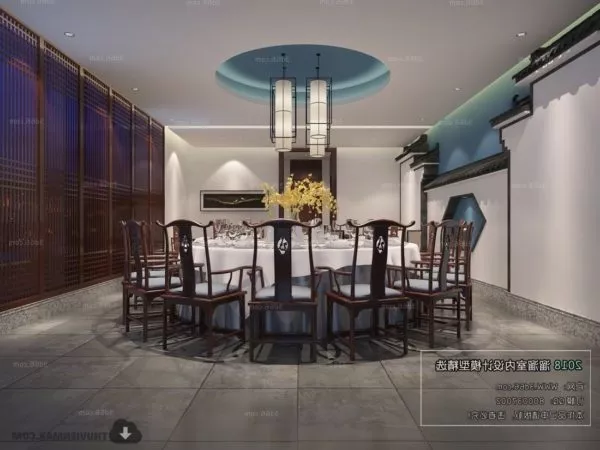 Building Market Restaurant 3d model