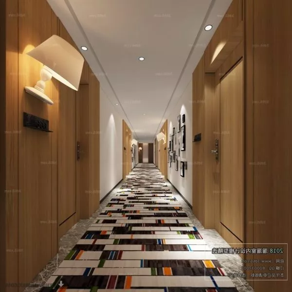 Contemporary Hotel Corridor Interior Scene 3d model Contemporary Hotel Corridor Interior Scene 3d model