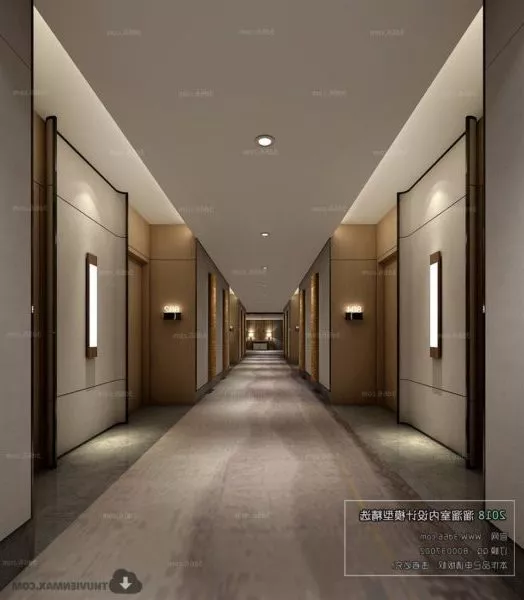 Modern Hotel Lobby Interior Scene 3d model Modern Hotel Lobby Interior Scene 3d model