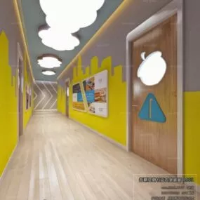Kindergarten Lobby Interior Scene 3d model