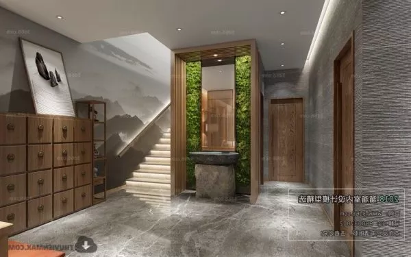 Washbasin Mirror With Headlight Lamp 3d model