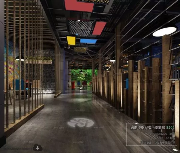 Industrial Style Lobby Of Commercial Space Interior Scene 3d model Industrial Style Lobby Of Commercial Space Interior Scene 3d model