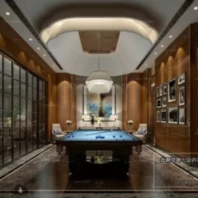 Villa Ballard Room Interior Scene 3d model