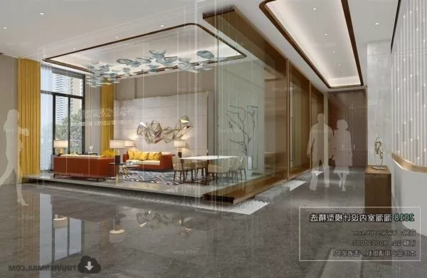 Company Lobby Modern Design Interior Scene 3d model Company Lobby Modern Design Interior Scene 3d model