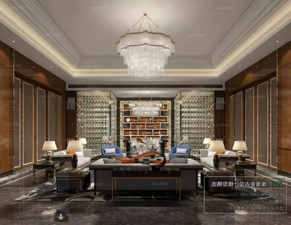Luxury Living Room With Wine Cabinets Interior Scene 3d model Luxury Living Room With Wine Cabinets Interior Scene 3d model