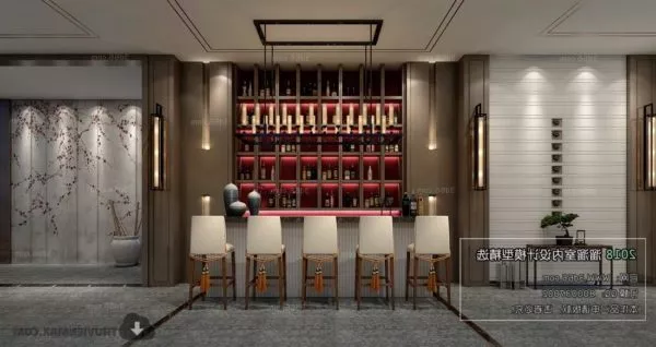 Luxury House Wine Room Interior Scene 3d model Luxury House Wine Room Interior Scene 3d model