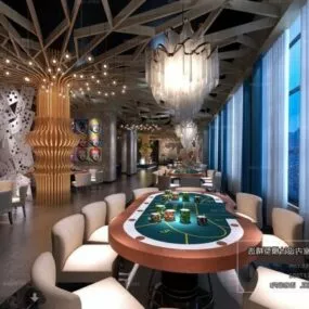Entertainment Room Interior Scene 3d model