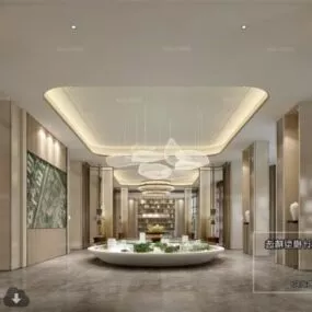 Luxury Real Estate Showcase Warm Style Interior Scene 3d model