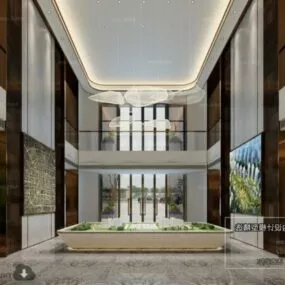 Real Estate Showroom Interior Scene 3d model