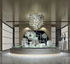 Real Estate Presentation Center Interior Scene 3d model