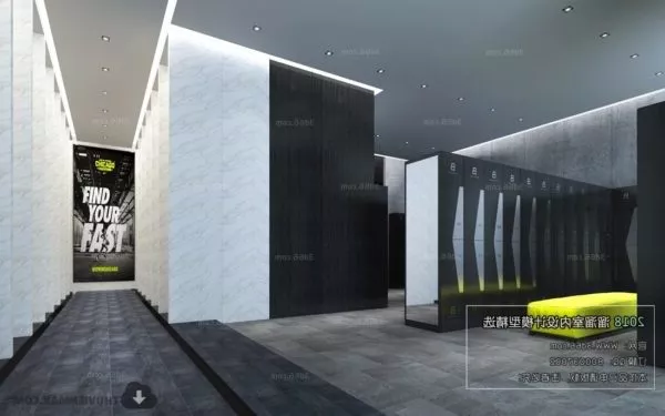 Public Cabinets Room Interior Scene 3d model Public Cabinets Room Interior Scene 3d model