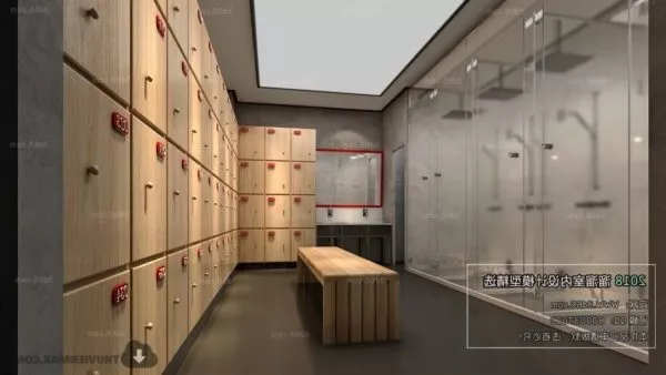 Indoor Public Bathroom With Deposit Cabinet Interior Scene 3d model Indoor Public Bathroom With Deposit Cabinet Interior Scene 3d model
