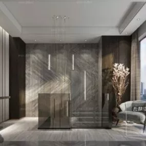 Office Salon Room Interior Scene 3d model