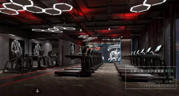 Treadmill Gym Equipment 3d model