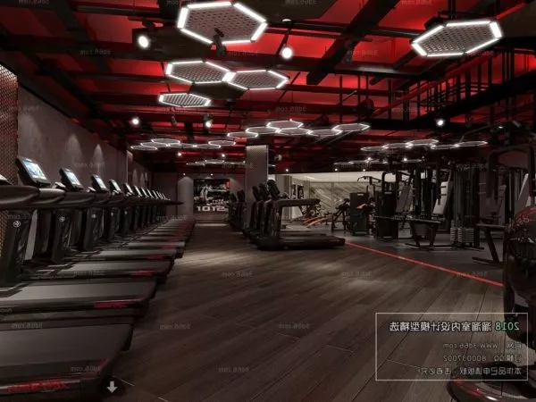 Bench Exercise Fitness Equipment 3d model