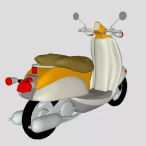 Vintage Motor Scooter 3d model