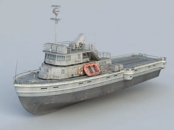 Old Tug Boat 3d model