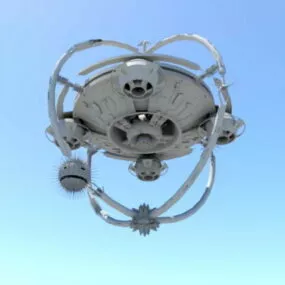 Sci-fi Space Station 3d model