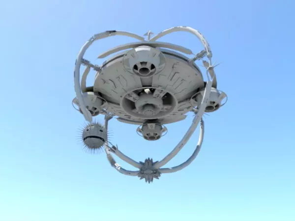 Spaceship Space Station 3d model