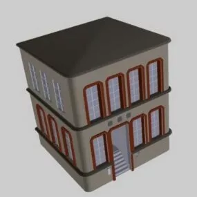 Vintage Apartment Building 3d model