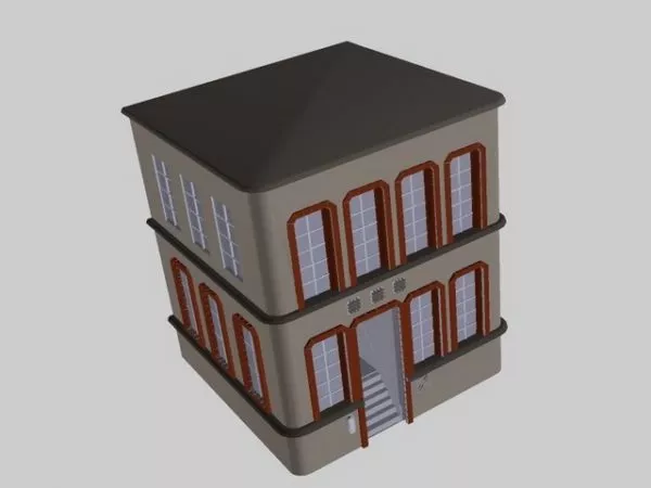 Modern High Rise Apartment Building 3d model