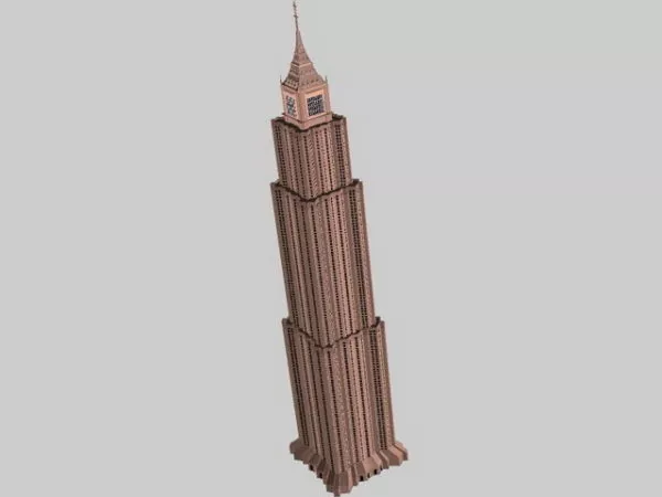 Lego Futuristic Tower Building 3d model