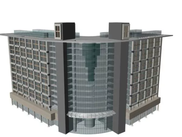 Modern Office Building 3d model Modern Office Building 3d model