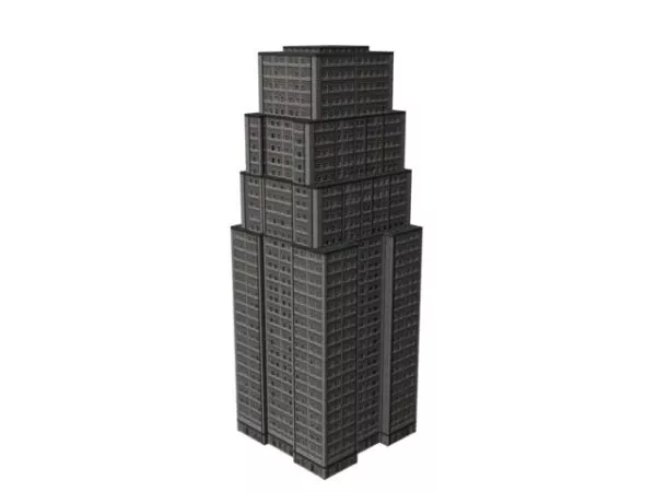 Highrise Skyscraper Apartment Building 3d model