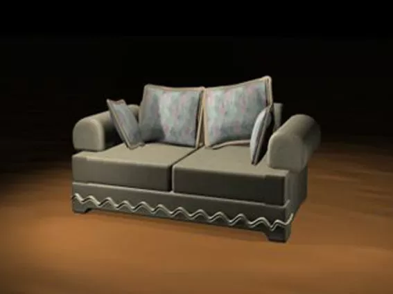 Fabric Loveseat 3d model Fabric Loveseat 3d model
