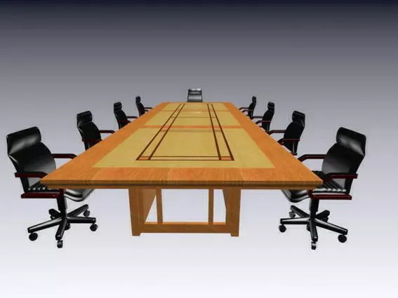 Conference Room Table And Chairs 3d model Conference Room Table And Chairs 3d model