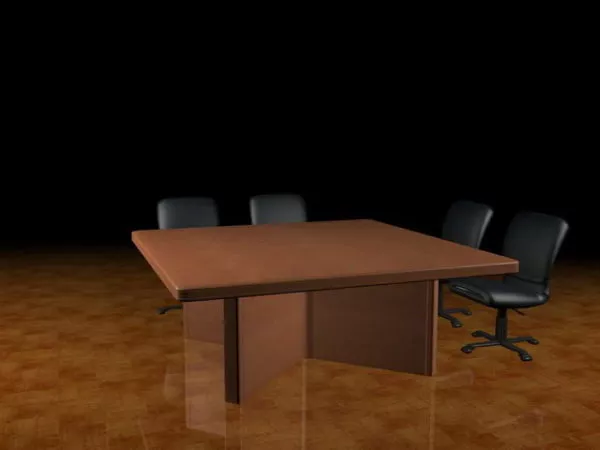 Small Conference Table And Chairs 3d model Small Conference Table And Chairs 3d model