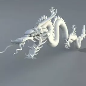 Chinese Dragon Sculpture 3d model