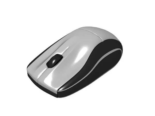 Old Wireless Computer Mouse 3d model