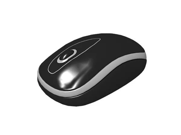 Wireless Mouse White 3d model