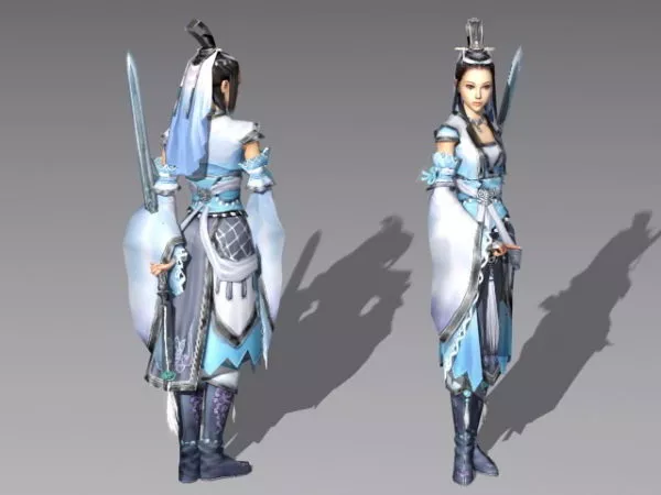 Ancient Chinese Swordswoman 3d model Ancient Chinese Swordswoman 3d model