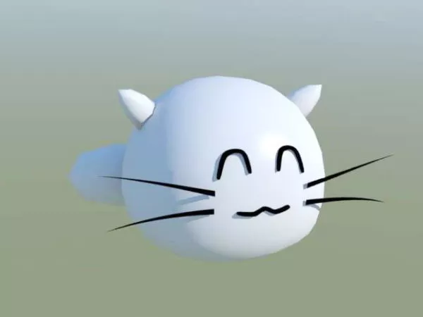 Ancient Cat Statue 3d model