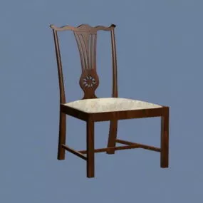 Antique Wooden Chair 3d model