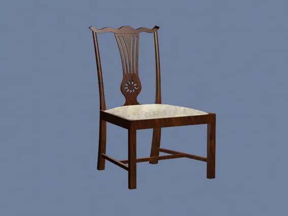 Antique Wooden Chair 3d model Antique Wooden Chair 3d model