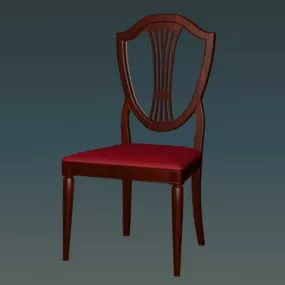 Antique Wooden Chair 3d model